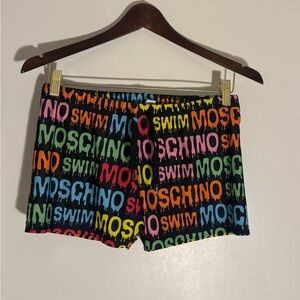 Moschino Men’s Multicolor Logo Swim Trunks